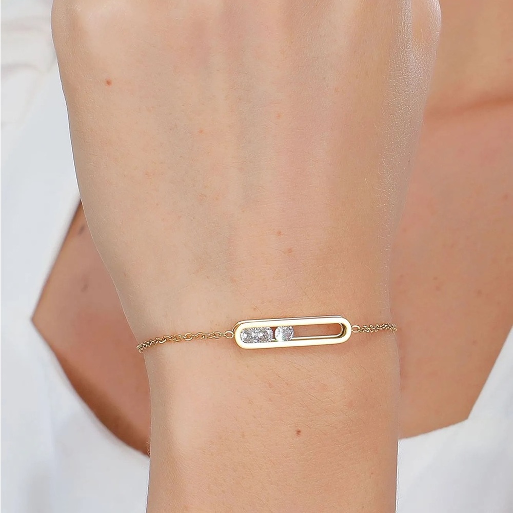 18K Gold plated zircon bracelet